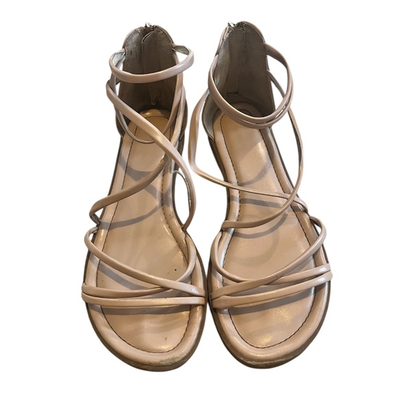 Shoes - Nude Strappy Sandals | Size 8